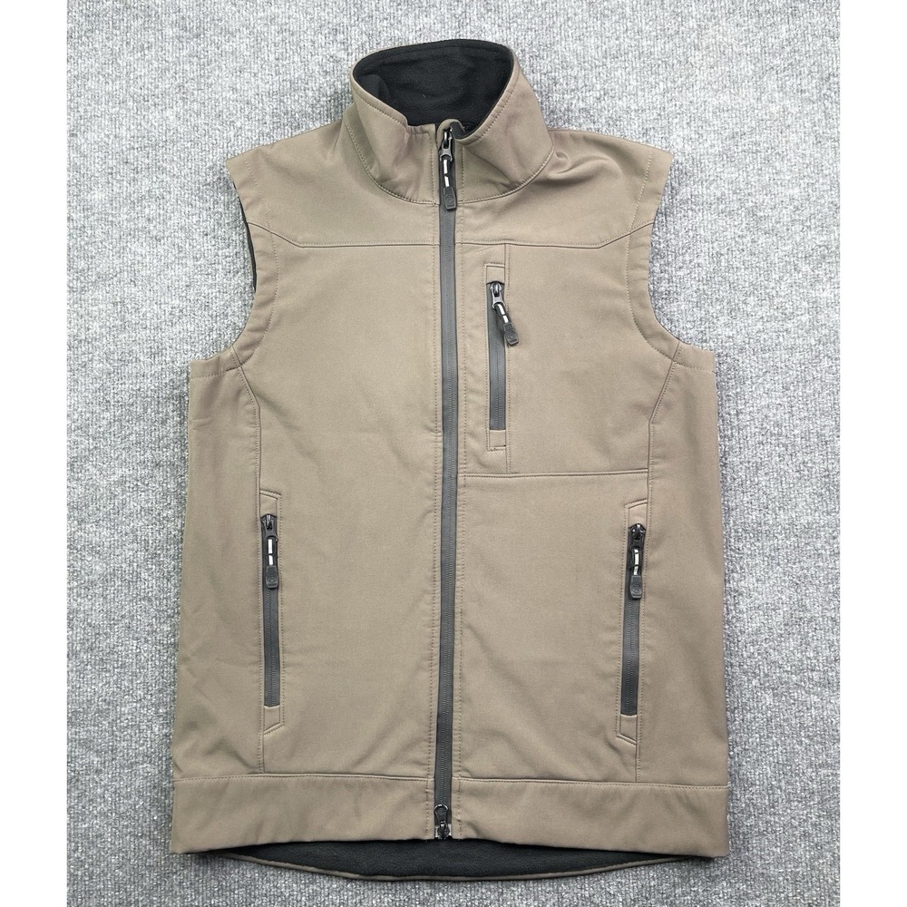 Roper Softshell Vest‎ Men's S Tan Full Zip Fleece Lined Outdoor
